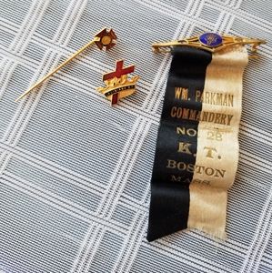 Vintage Masonic Freemason KT Pins - 3